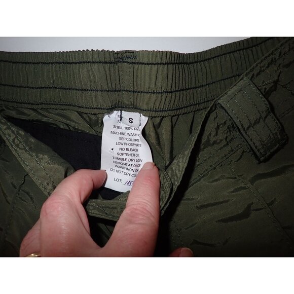 Mocean Tactical Cargo Shorts Green Nylon Elastic Waist Unisex Small W 28” - Picture 2 of 6